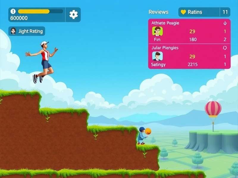 Triple Jump Triumph gameplay screenshot showing athlete in action